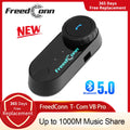 Freedconn Helmet Bluetooth Headset Group Motorcycle Intercom Headphones FM Music Share Intercomunicador up to 6 Riders T Com VB