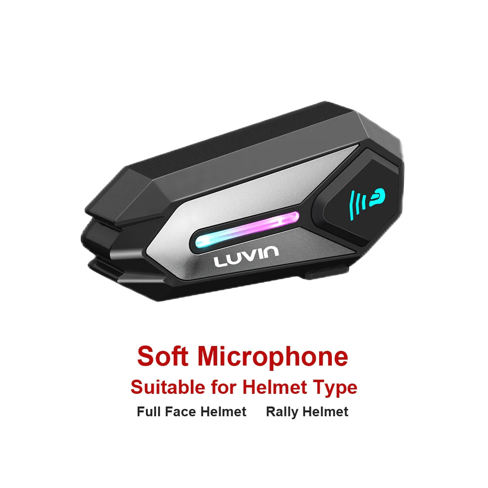 Luvin G8 Motorcycle Intercom Helmet Headset Bluetooth Headphones Waterproof Music Player Speaker 300M freedconn for Motorcycle