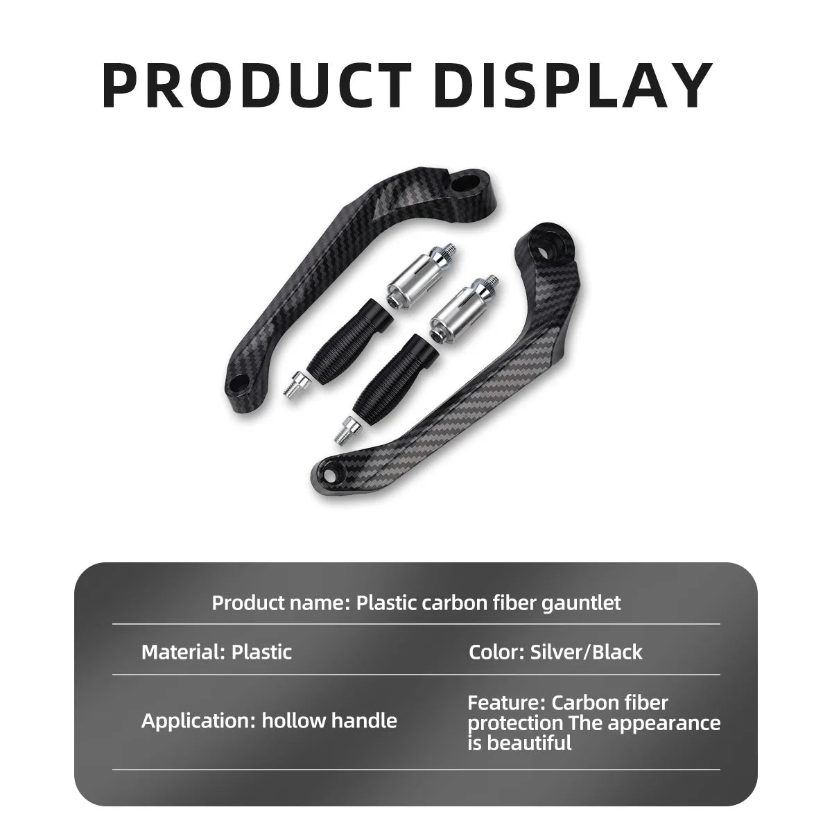 2pcs Motorcycle Brake Clutch Lever Hand Guard Protector Gear Modification Accessories Universal ATV Accessories Cabon Black