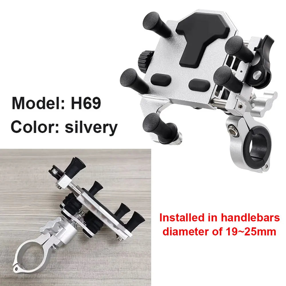 Metal Alloy Motorcycle Mobile Stand High Quality With Shock Absorber Bike Motorcycle Cell Phone Holder Motos Navigation Bracket