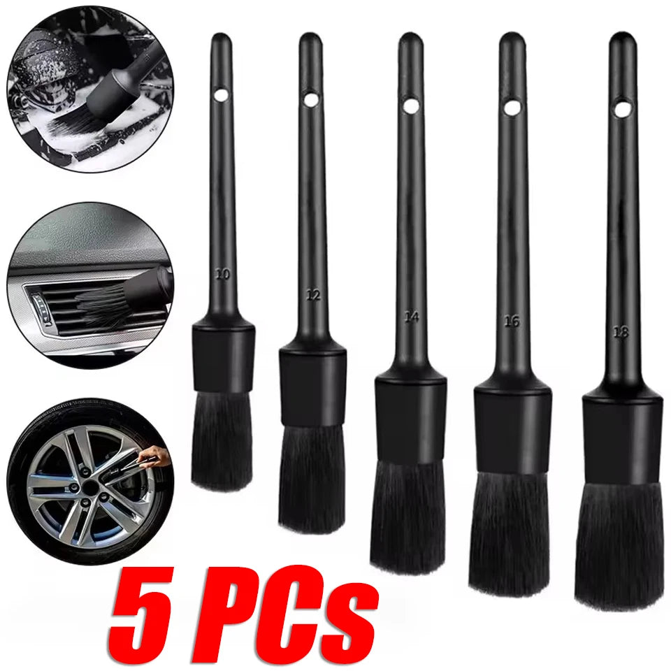 5pcs Motorcycle Cleaning Detailing Brush Set Car Cleaning Kit Chain Cleaner Multifunction Brushes Car Detailing Motorcycle Tools