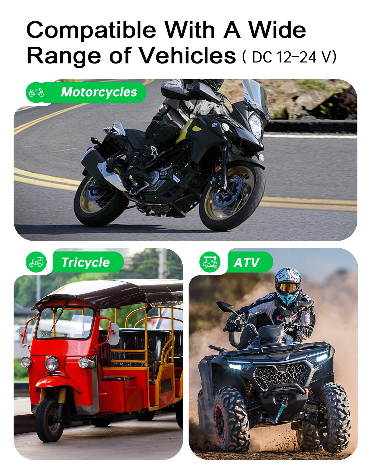 USB Type-C PD Fast Charger Waterproof Motorcycle Phone Charger Handlebar Mount Quick Charger Adapter with Voltmeter