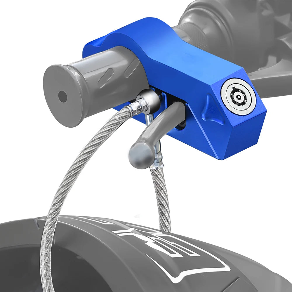 Motorcycle Handlebar Lock Motorcycle Helmet Lock Brake Lock Anti-Theft Grip Lock Combo bicycle security equipment adjustable