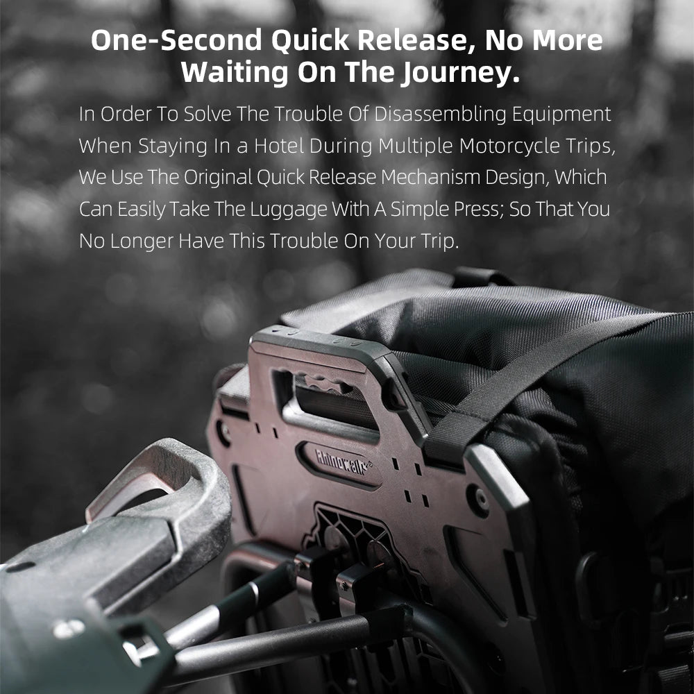 Rhinowalk Motorcycle Side Bag Waterproof 35L 20L Quick Release Bike Saddle Pannier Travel Luggage Storage Riding Bag For BMW KTM