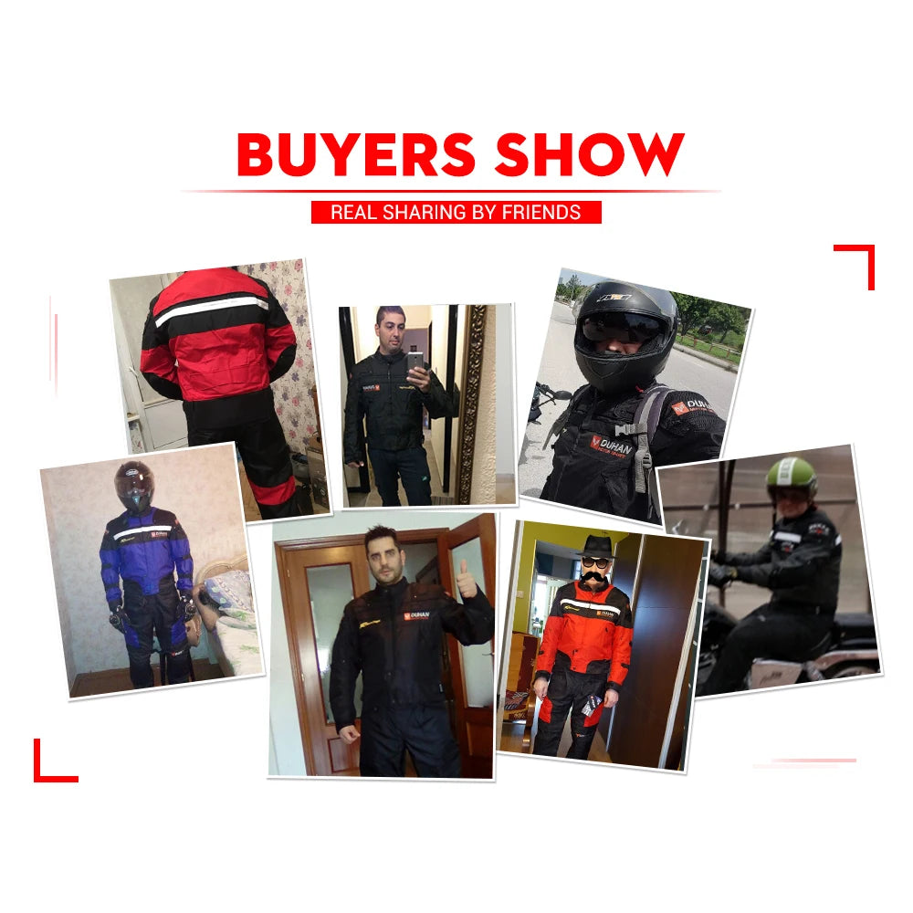 Motorcycle Riding Jacket Waterproof And Warm Off-road Motorcycle Riding Jacket Riding Pants All Season Detachable Inner Lining
