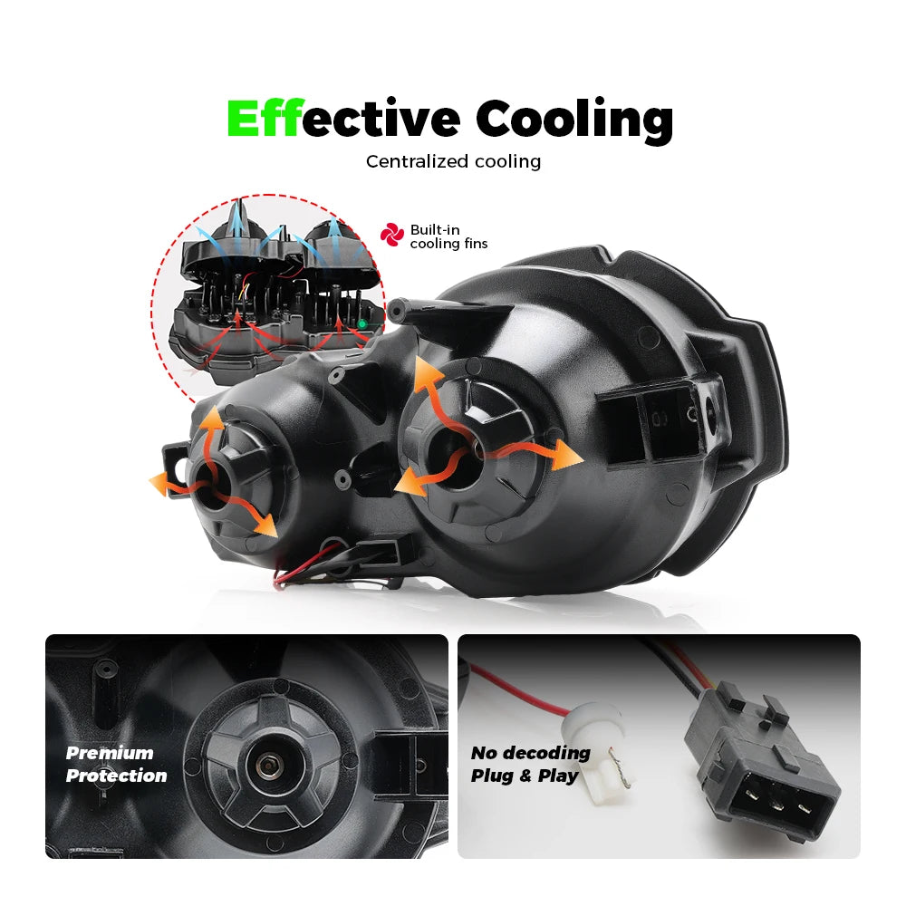 E9-Mark Motorcycle LED Headlight Assembly For BMW R1200GS 1200GSR R 1200 GS 2004-2012 R1200GS ADV 2005-2013 Front Head Lamp