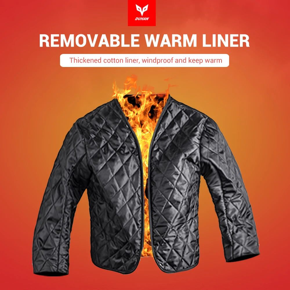 Motorcycle Riding Jacket Waterproof And Warm Off-road Motorcycle Riding Jacket Riding Pants All Season Detachable Inner Lining