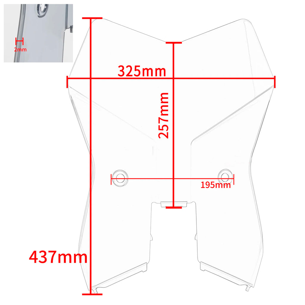 Motorcycle Front Windshield Windscreen For KTM 390 Adventure 2020 2021 2022 2023 Accessories Air Wind Deflector Screen Shield