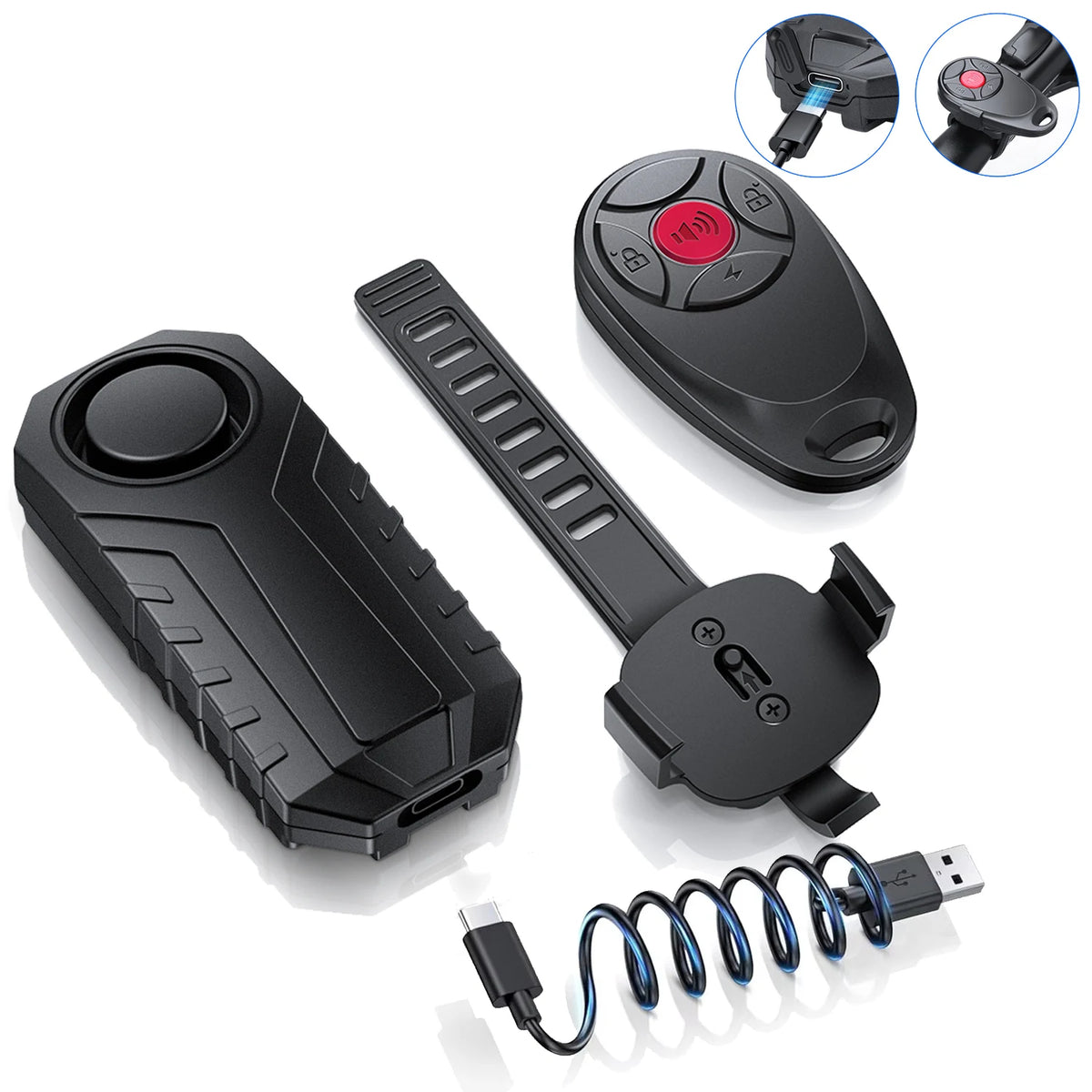 Wireless Motorcycle Bike Vibration Alarm IP55 Waterproof Bicycle Alarm Remote Control Anti-theft Motobike Detector Alarm System