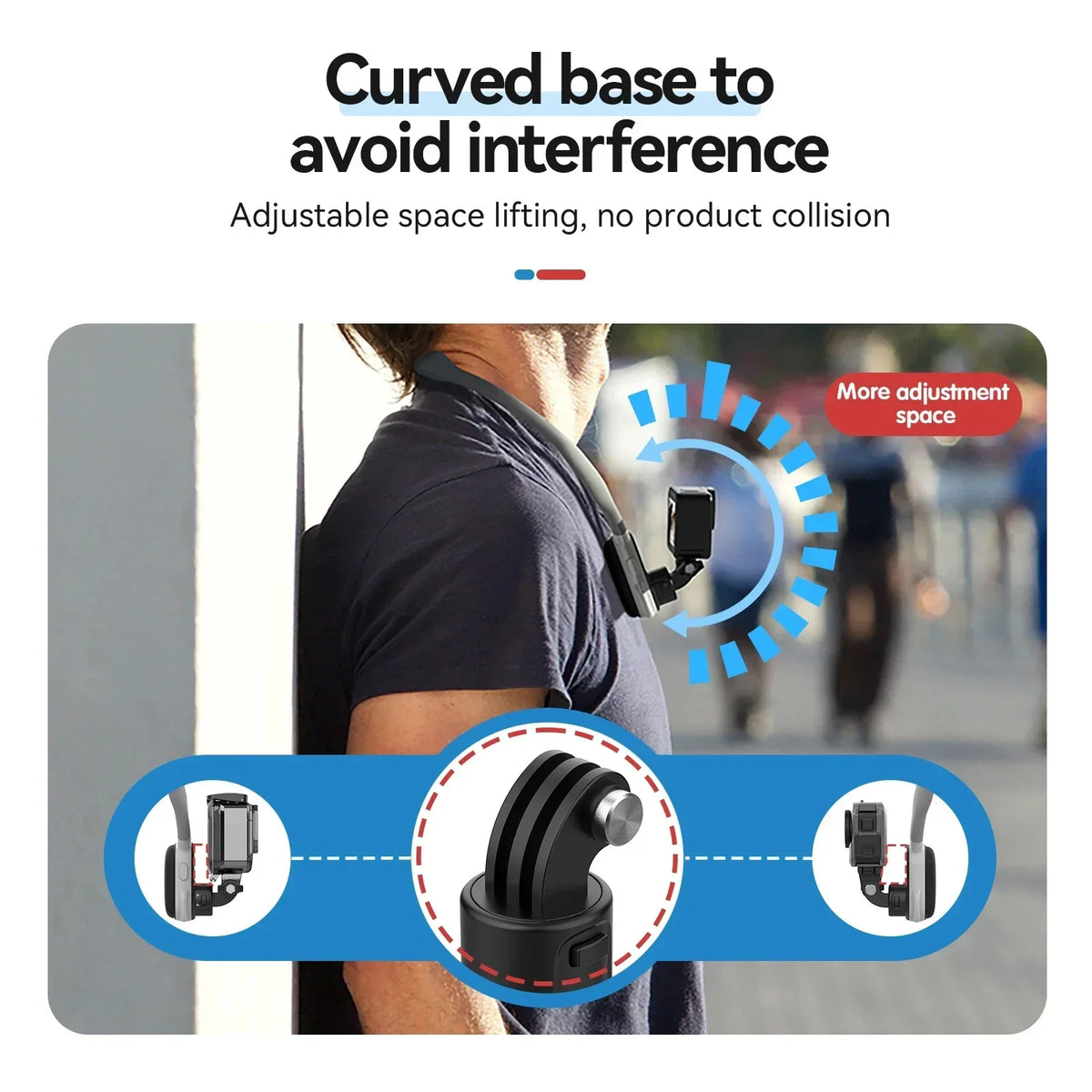 TELESIN Quick-Release Silicon Neck Mount Neck Phone Holder for Gopro Hero13 12 11 10 9 DJI OSMO Action 5 4 3 Insta360 X4