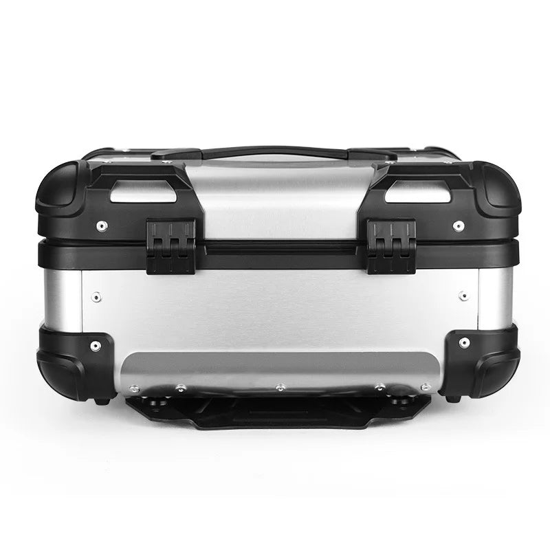 22L Motorcycle Universal Rear Top Case Moto Luggage Storage Tail Box Waterproof Motorcycle Trunk Key Lock Tool box Aluminum