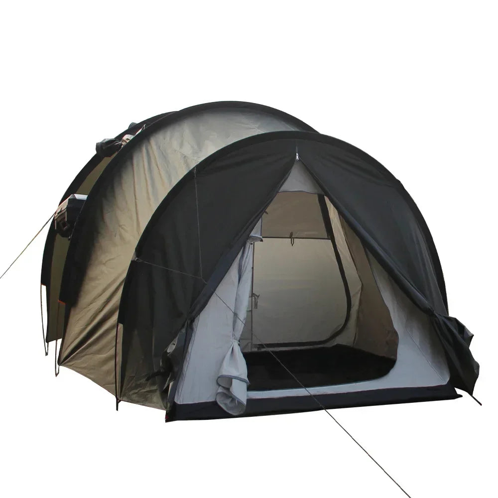 STLF2024 Newest Model, Windproof and Rainproof Portable Covered Turbo Tent Camping Motorcycle Tent