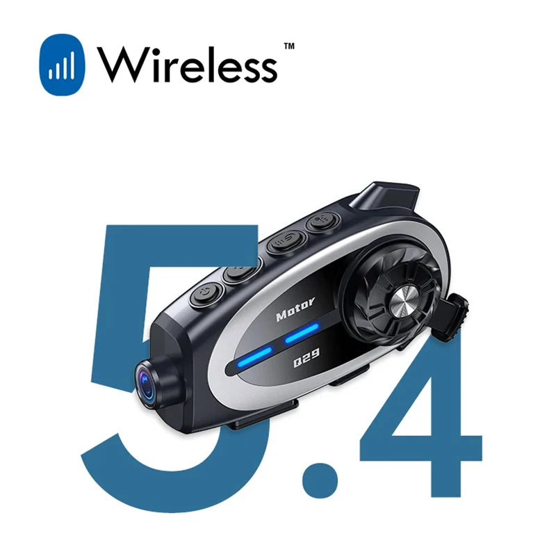 Q29 Motorcycle Helmet Headset Recorder 1080P HD Wireless Communicator Moto Dash Camera Wide-angle Waterproof WiFi Video Recorder