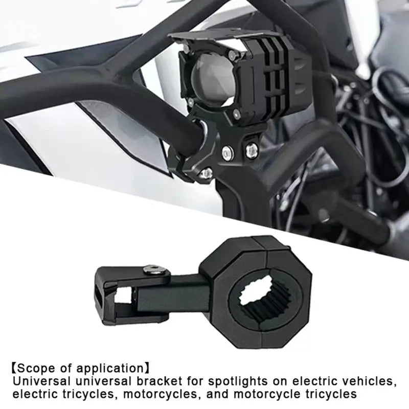 1/2Pcs Motor Auxiliary Light Bracket 360° Adjustment For Spotlight Fog LED Driving Lights Motorcycle Light Bar Mount Tube Clamp
