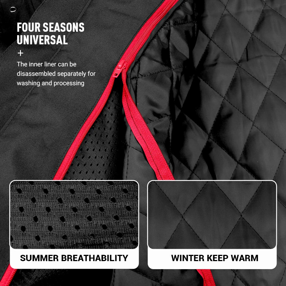 Men's Motorcycle Jacket Anti-Fall Wear-Resistant Motocross Riding Clothing Windproof Motorbike Jacket With 5pcs Protector