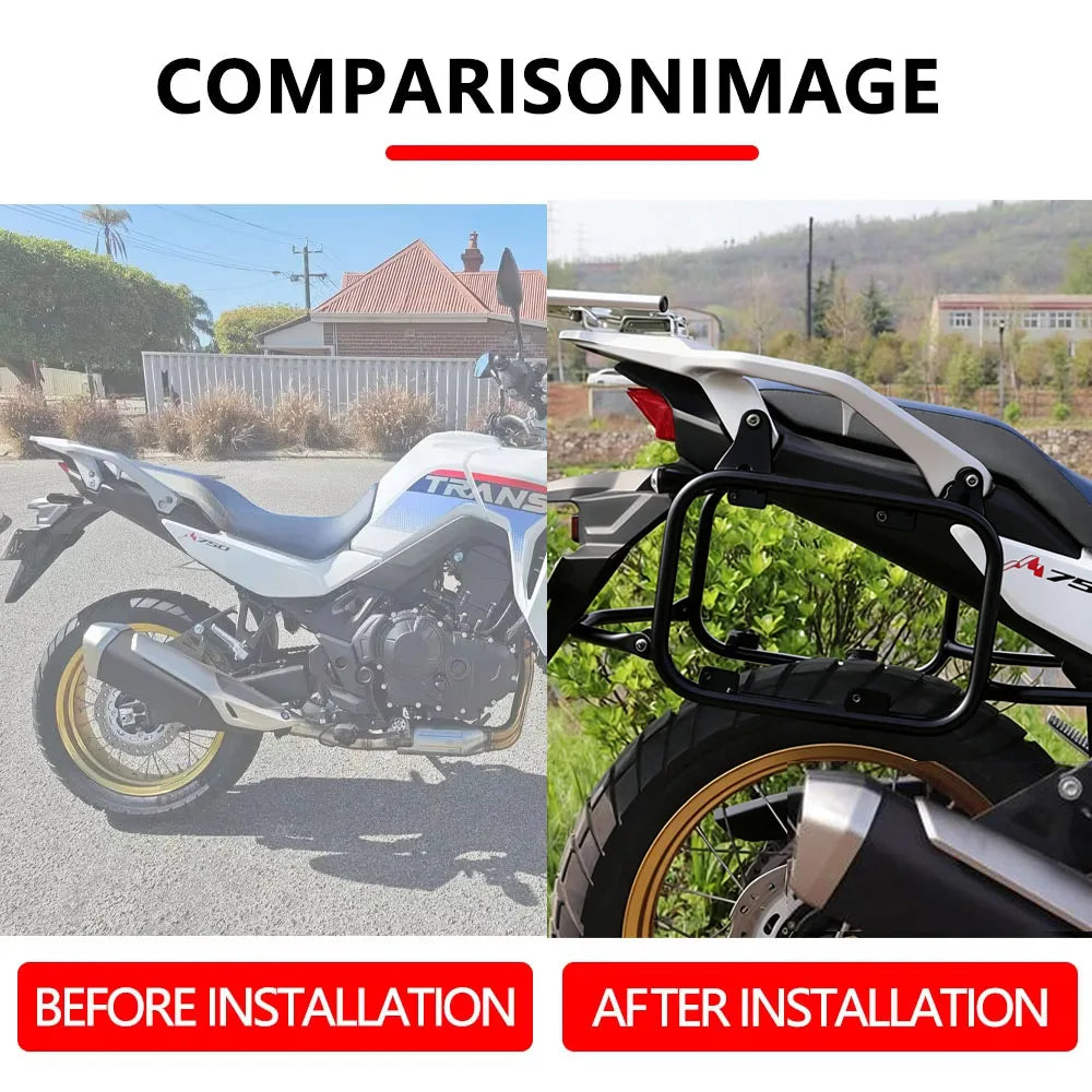 For HONDA XL750 TRANSALP 750 2023-2024 Motorcycle Accessories Saddlebag Side Toolbox Brackets Top Case Luggage Panniers Rack