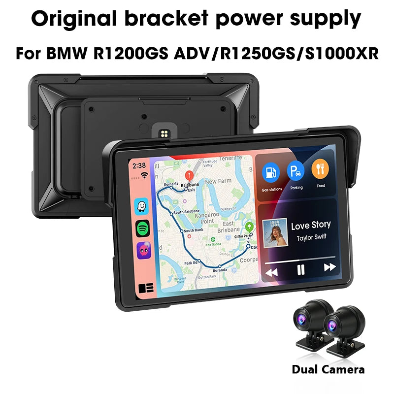 7 inch Motorcycle Carplay Screen For BMW GPS Navigation Dual Bluetooth Android Auto For BMW R1200GS ADV/ R1250GS ADV/S1000XR