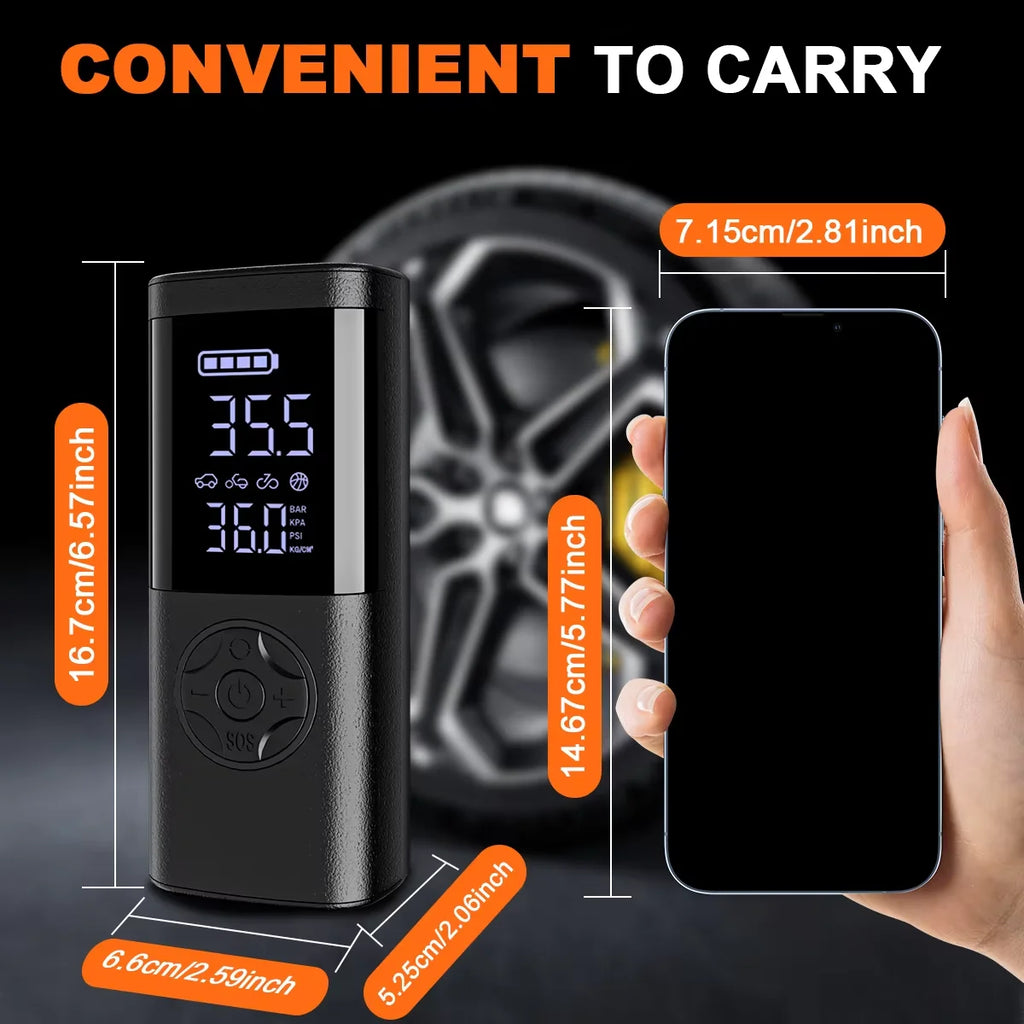 150PSI Wireless Car Tire Inflator Car Air Compressor Electric Tire Inflator Pump For Bicycle Motorcy Automotor Ball Inflator