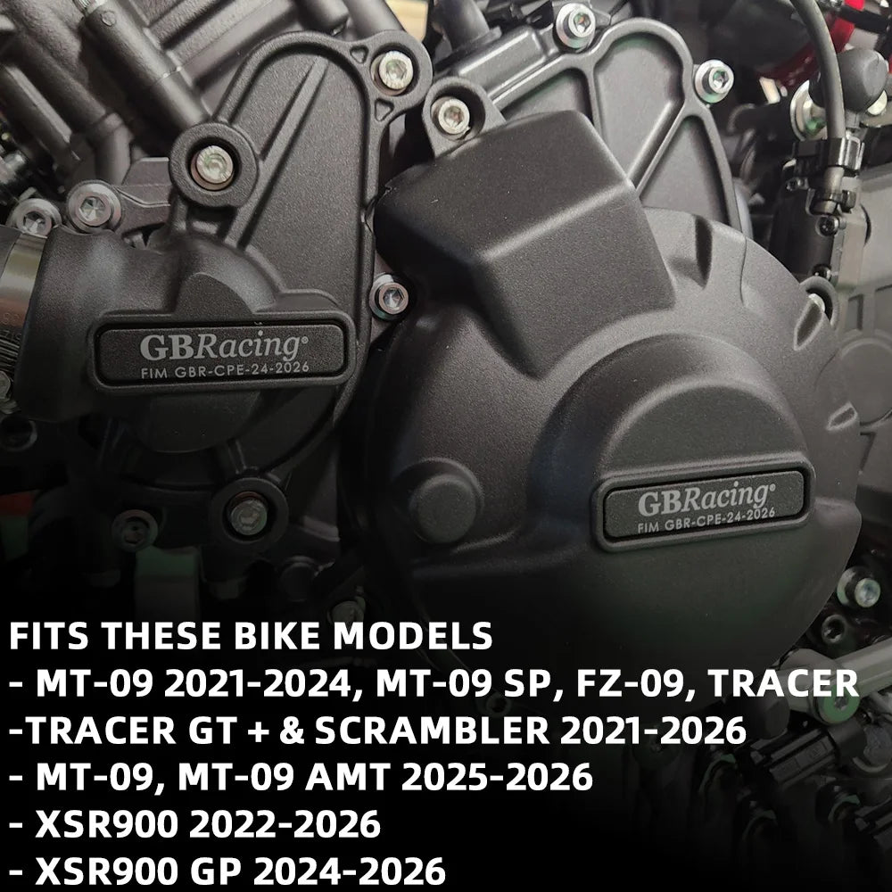 V2 For YZF-R9 & MT-09 ATM 2025-2026, MT-09/SP, FZ-09, Tracer/GT + & Scrambler 2021-2026 Secondary Engine Cover Set