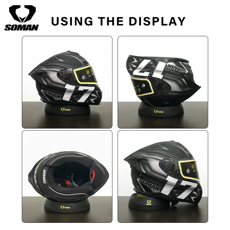 Motorcycle Helmet Stands Round Helmet Donut Ring Service Pad Portable for Clean Visor Remove Pads and Installing Equipments