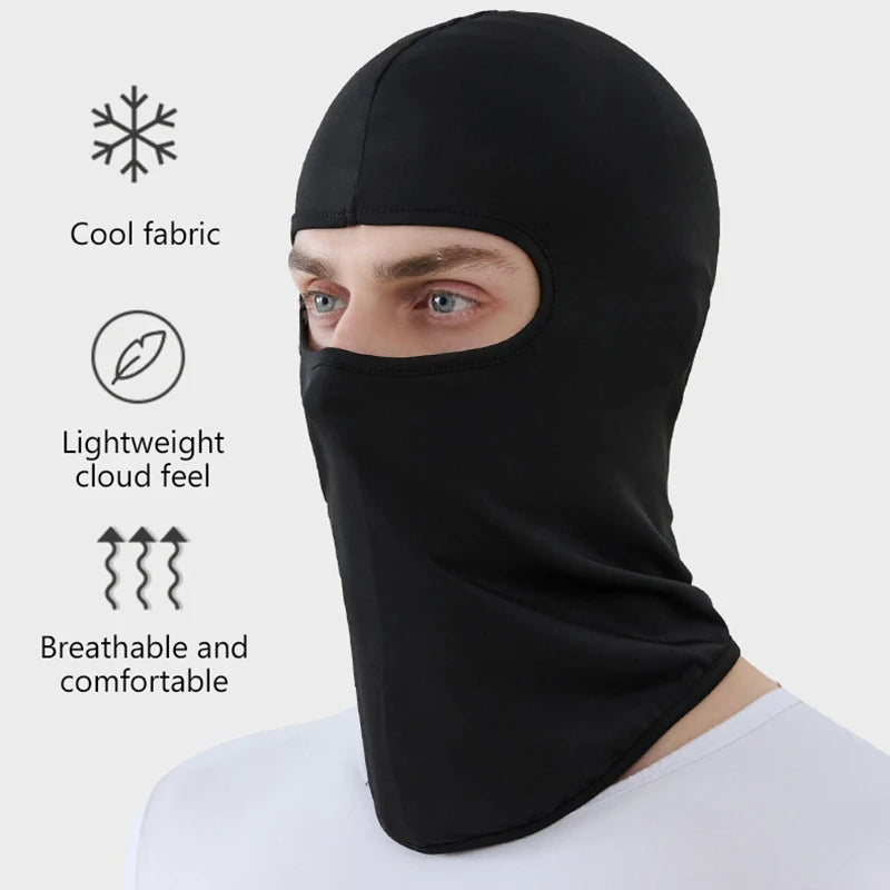 1PCS Motorcycle Face Mask Outdoor Cool Sunscreen Balaclava Lycra Moto Biker Wind Cap Mask Windproof Bicycle Cycling Headgear