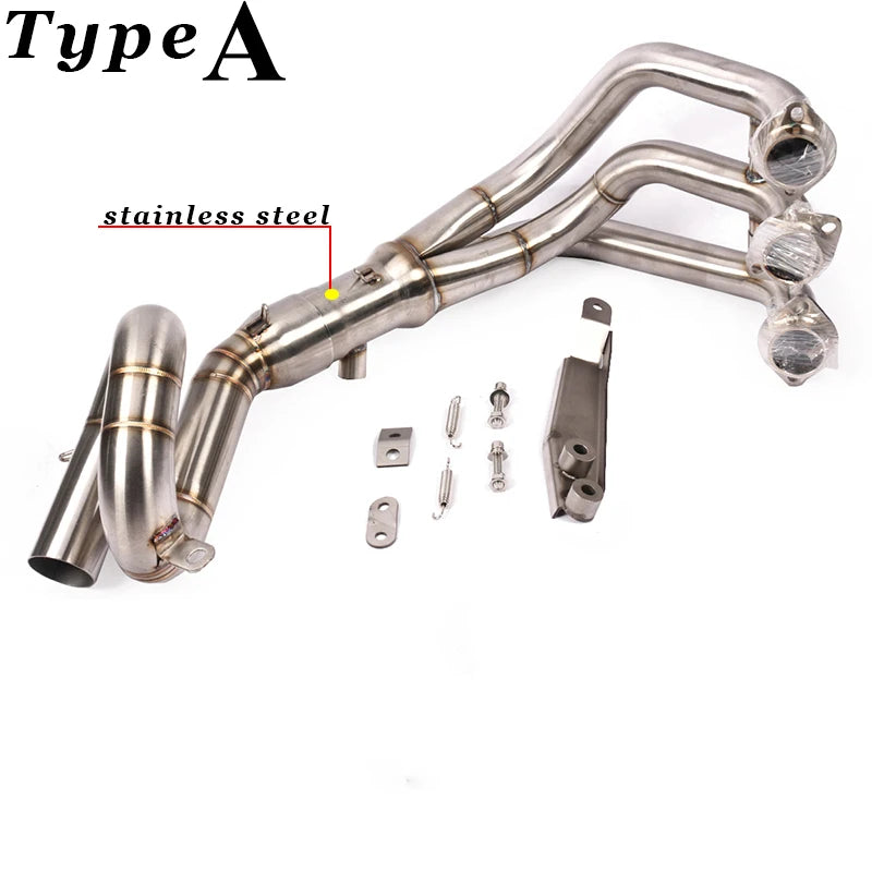 Motorcycle Exhaust Full System Escape For MT09 FZ09 MT-09 FZ-09 Tracer 900 Header Loop Front Pipe carbon fiber Muffler Slip-On