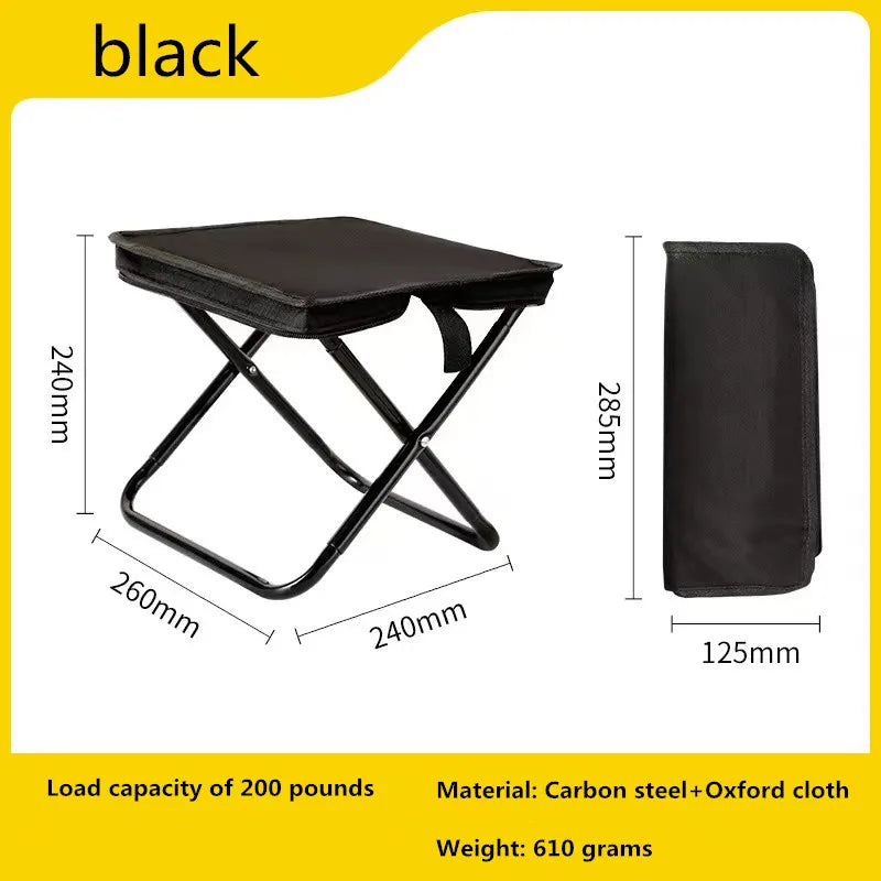 Portable Folding Chair Ultra Light Multifunctional Outdoor Camping Picnic Fishing Stool Travel Seat Accessories