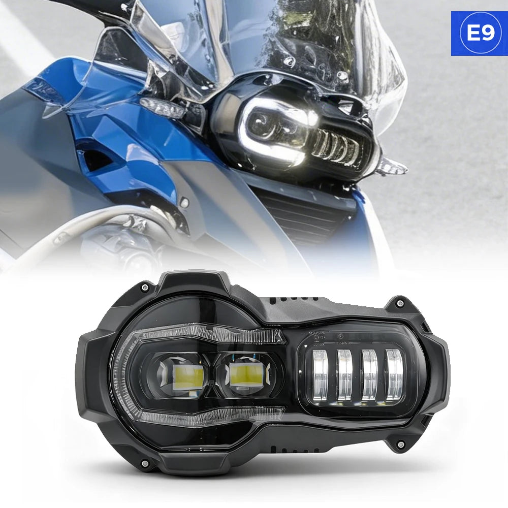 E9-Mark Motorcycle LED Headlight Assembly For BMW R1200GS 1200GSR R 1200 GS 2004-2012 R1200GS ADV 2005-2013 Front Head Lamp