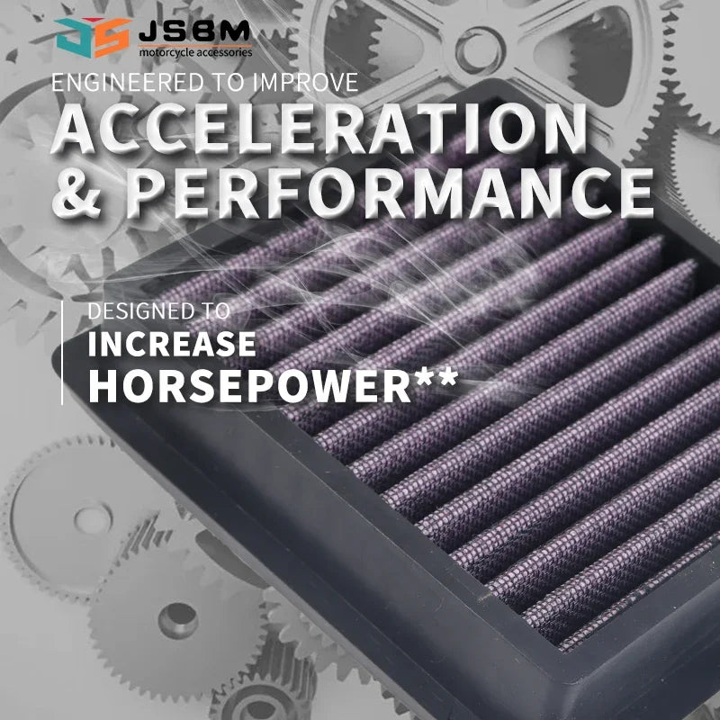 JSBM Motorcycle Washable Air Filter For KTM 125 200 250 390 Duke125 Duke200 Duke250 Duke390 RC200 RC125 RC390 Air Intake Filter