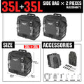 Rhinowalk Motorcycle Side Bag Waterproof 35L 20L Quick Release Bike Saddle Pannier Travel Luggage Storage Riding Bag For BMW KTM