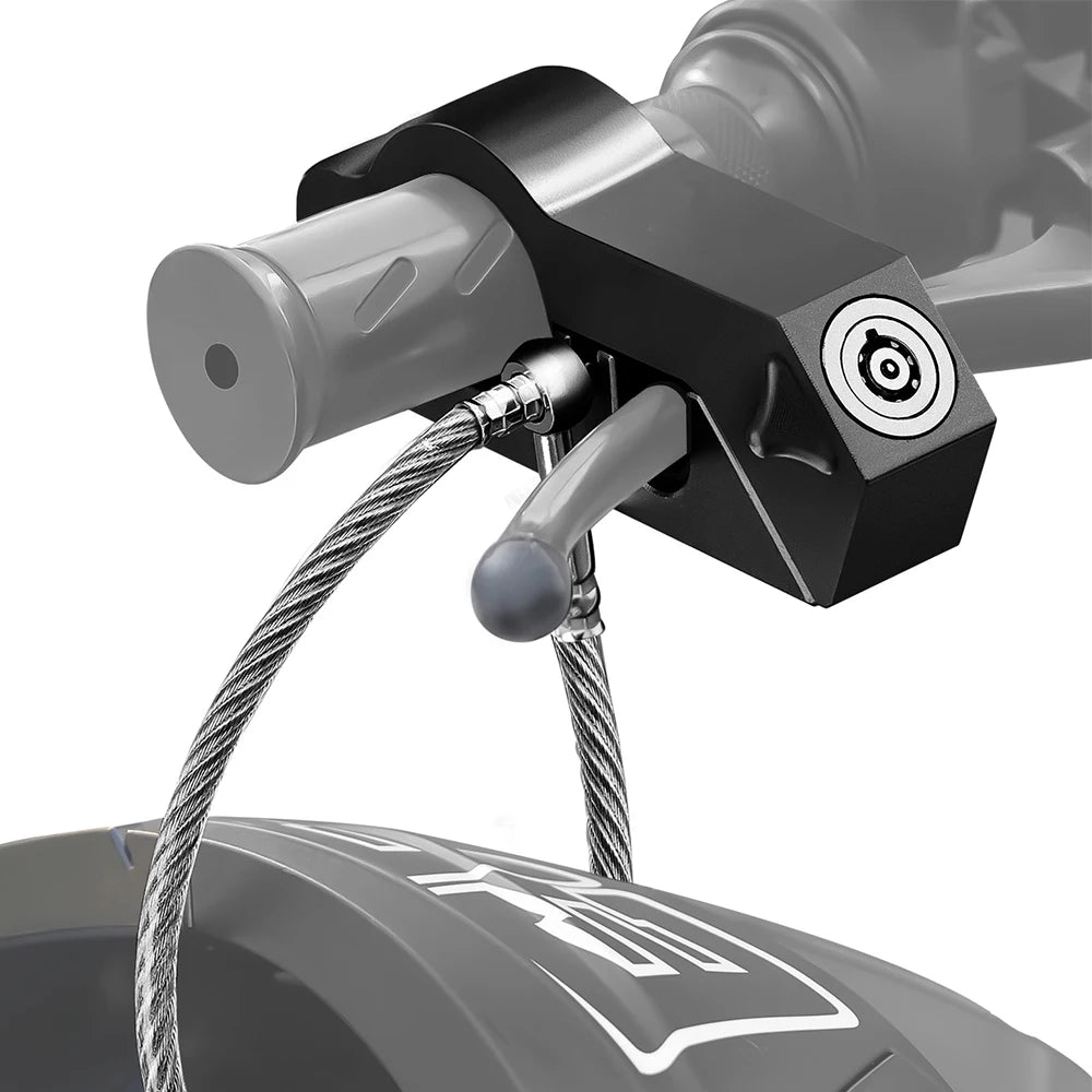 Motorcycle Handlebar Lock Motorcycle Helmet Lock Brake Lock Anti-Theft Grip Lock Combo bicycle security equipment adjustable