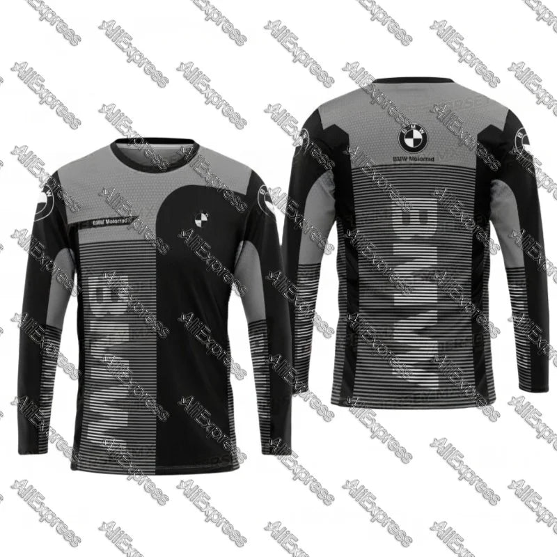 2025 BMW Classic Fashion Quick-Drying Long Sleeve T-Shirt Comfortable Casual High-Quality Top for Sports Cycling Moto Activities