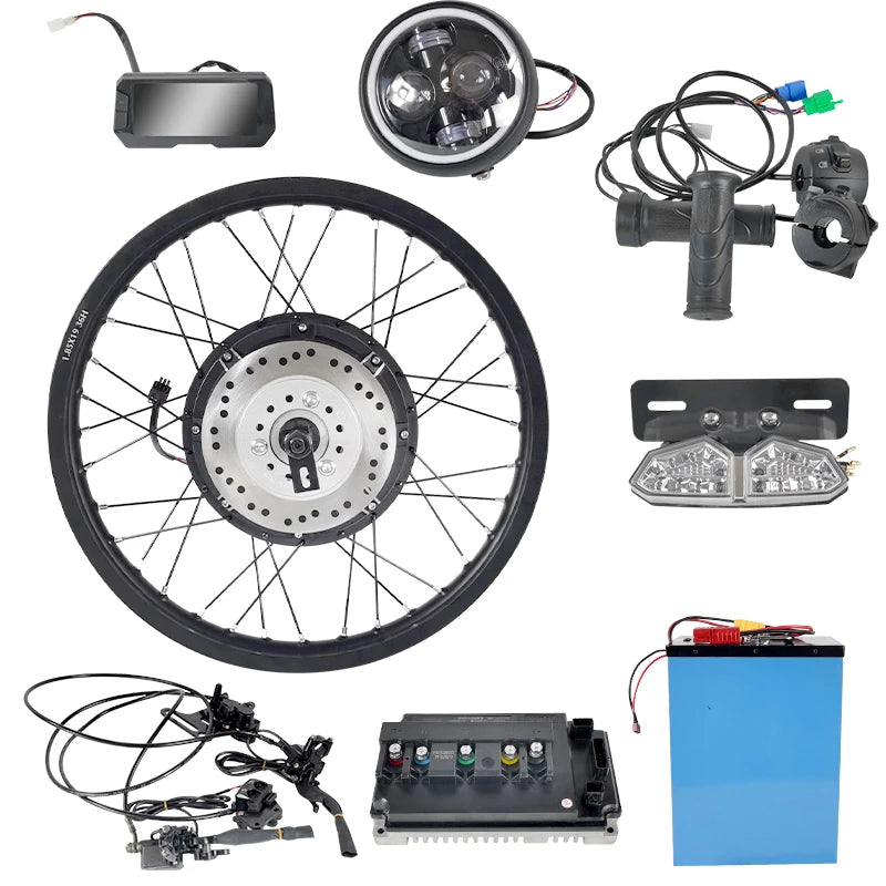 8000w 12kw Rear Hub Motor Fast Electric Motorcycle Conversion Kit Lithium Motorcycle