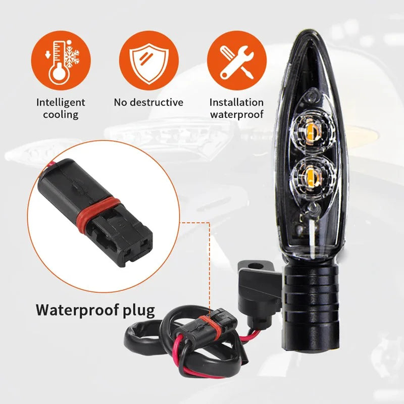 Motorcycle Front Rear LED Turn Signal Indicator Light Blinker For BMW R1200GS F800GS S1000RR F800R HP2 HP4 Sport G450X F800ST