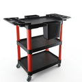 3 Tier Rolling Tool Storage Cart Multi Purpose Mobile Utility Organizer Trolley with Side Bottle Holders Detachable Bucket 360° Swivel Wheels for Car Detailing Garage Workshop Salon Use
