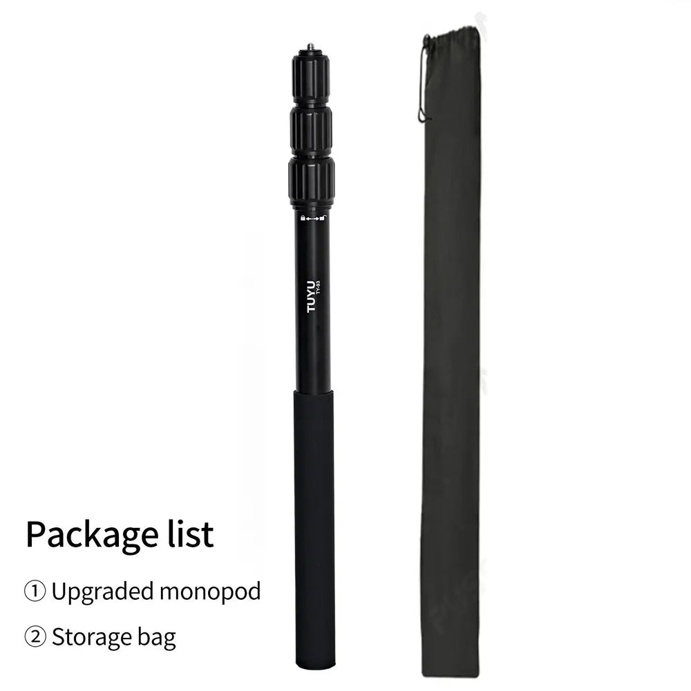 TUYU 56inch Premium Telescopic Adjustable Photography Aluminum Alloy Selfie Stick for Insta360 X3 GoPro 12 11 Motorcycle Camera