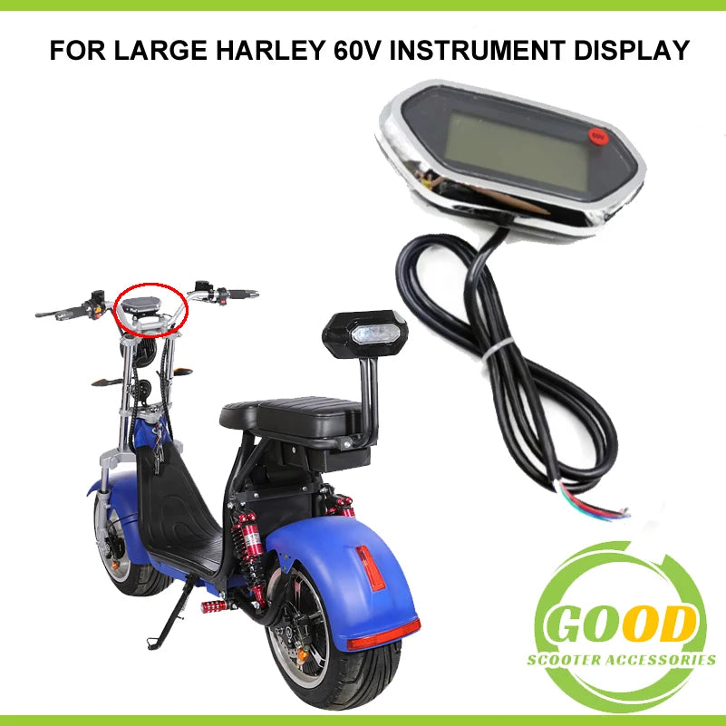 Instrument 60v Meter LED LCD Display Parts for Citycoco Electric Scooter/motorcycle Modified Accessories