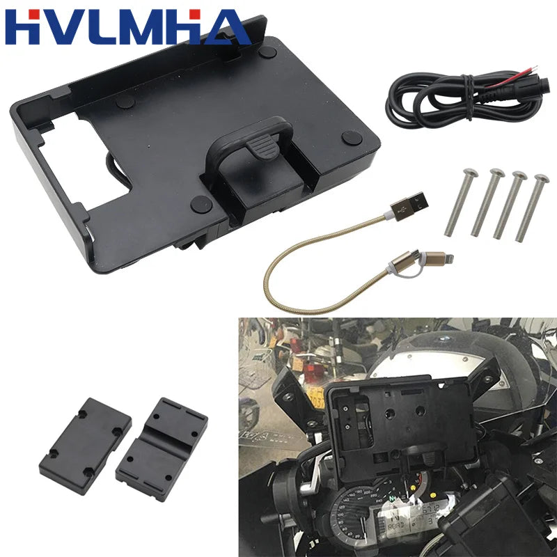 R1250GS Adventure Phone Holder For BMW R1200GS Adv GS1200 gs1250 LC F700GS F800GS Supporter Navigation USB Charger Stand Bracket