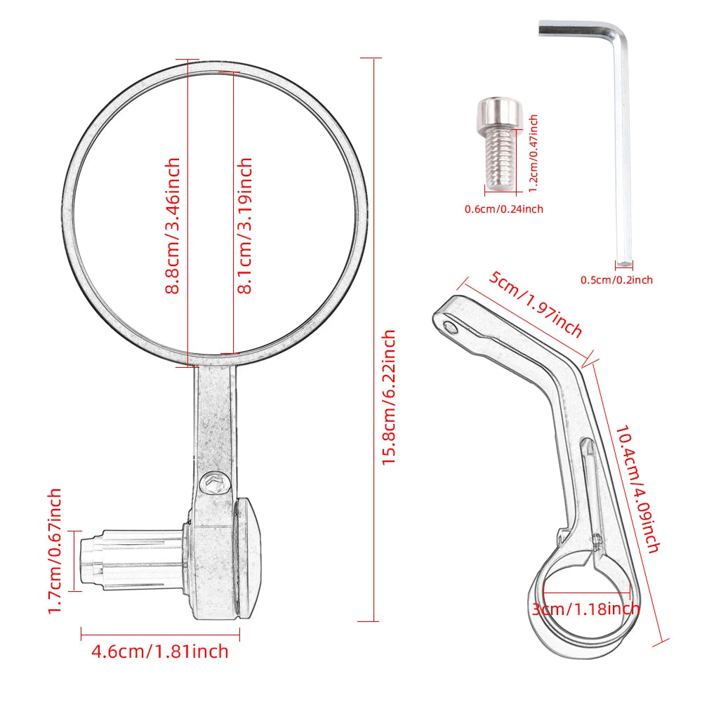 For Royal Enfield Super Meteor 650 CNC Aluminum Motorcycle Bar End Mirror Universal Rear view Mirrors 7/8" 22mm Accessories
