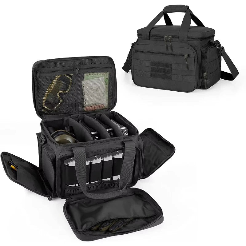 Tactical MOLLE Tote Bag for Vehicle Passenger Seat Rescue Duty Gear Shoulder Hand Carry Black