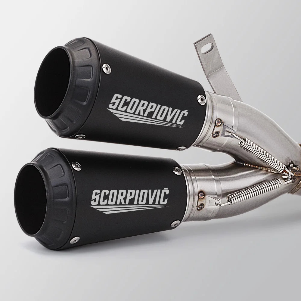 For Ducati Scrambler 800 dual outlet mid section exhaust manifold 2015-2021 Slip On Exhaust Muffler