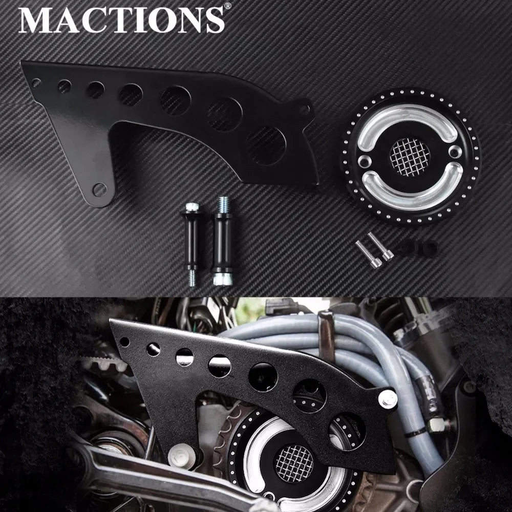 Motorcycle Front Drive Pulley Guard Cover Pulley Cover w/Mesh Countershaft For Harley Sportster 883 1200 XL 48 72 SuperLow 04-22