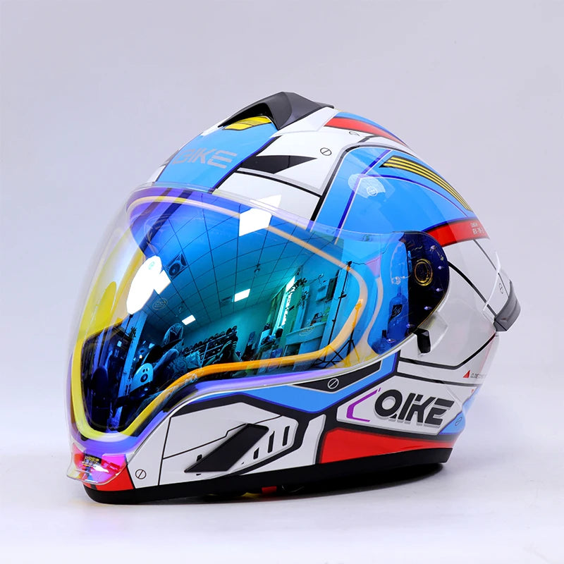 DOT 3C Certified Adult Modular Full Face Motorcycle Helmet Dual Sunshade Lenses Anti-UV Quick Release Helmet Casco Capacete