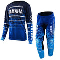 Summer Yamaha Fashion Trend Blue Striped Long Sleeved Pants Set for Men Women Sun Protection Motorcycle Riding Sportswear