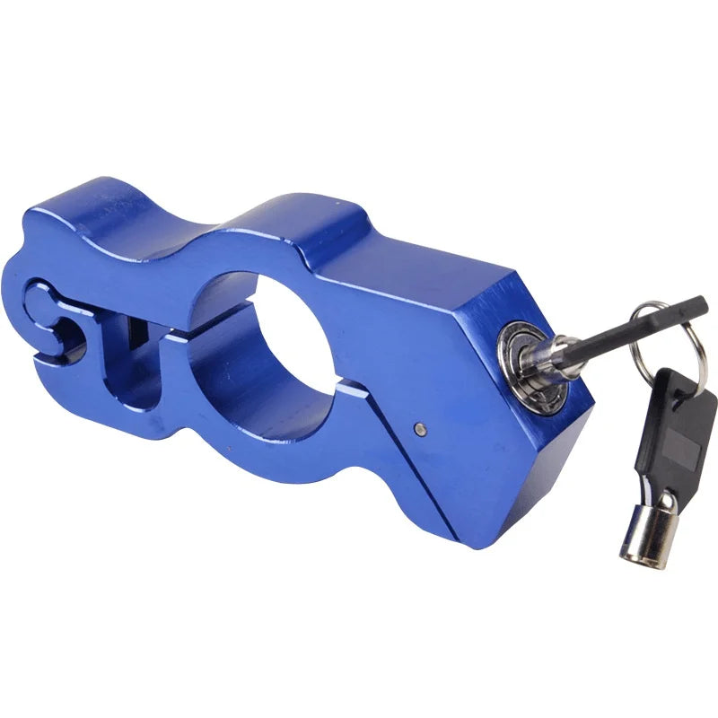 1Pc Solid Aluminum Alloy Motorcycle Handlebar Lock Anti-theft Brake Security Bicycle Pull Rod Steal Proof Long Lasting