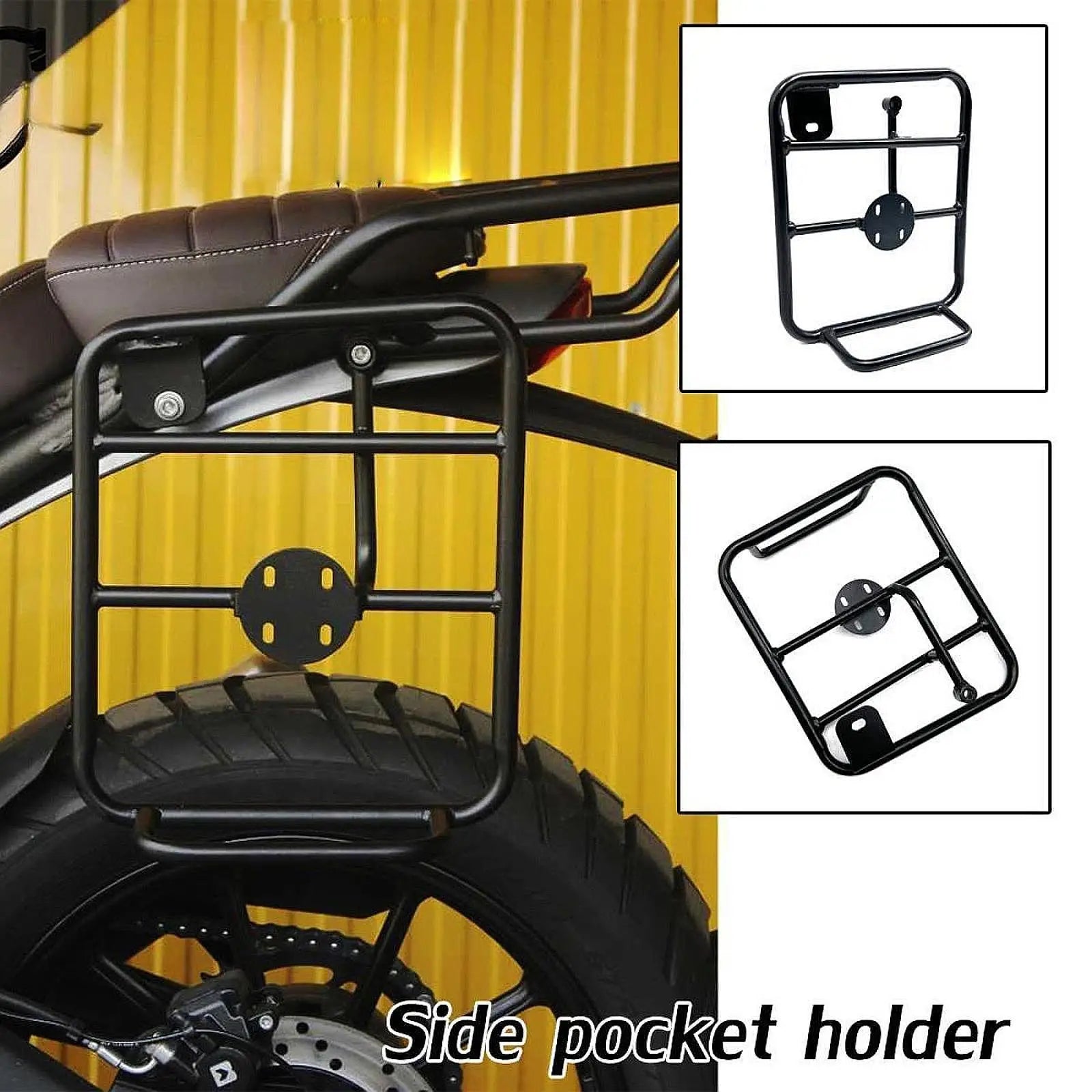 Multifunction Motorcycle Luggage Rack Carbon Steel Side Mount Support for Triumph Speed 400 2024 2025