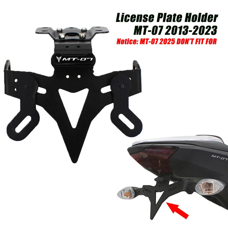 For Yamaha MT-07 MT 07 FZ-07 MT07 2013-2023 2014 2018 Motorcycle License Plate Holder Fender Eliminator Registration Bracket