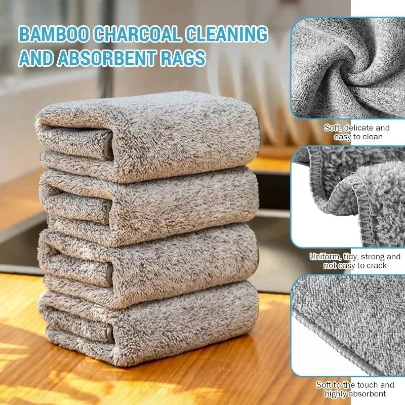 Thicken Microfiber Cleaning Cloths Lint Free Motorcycle Cleaning Towel Cloths Reusable Cleaning Towels Absorbent for Car Window