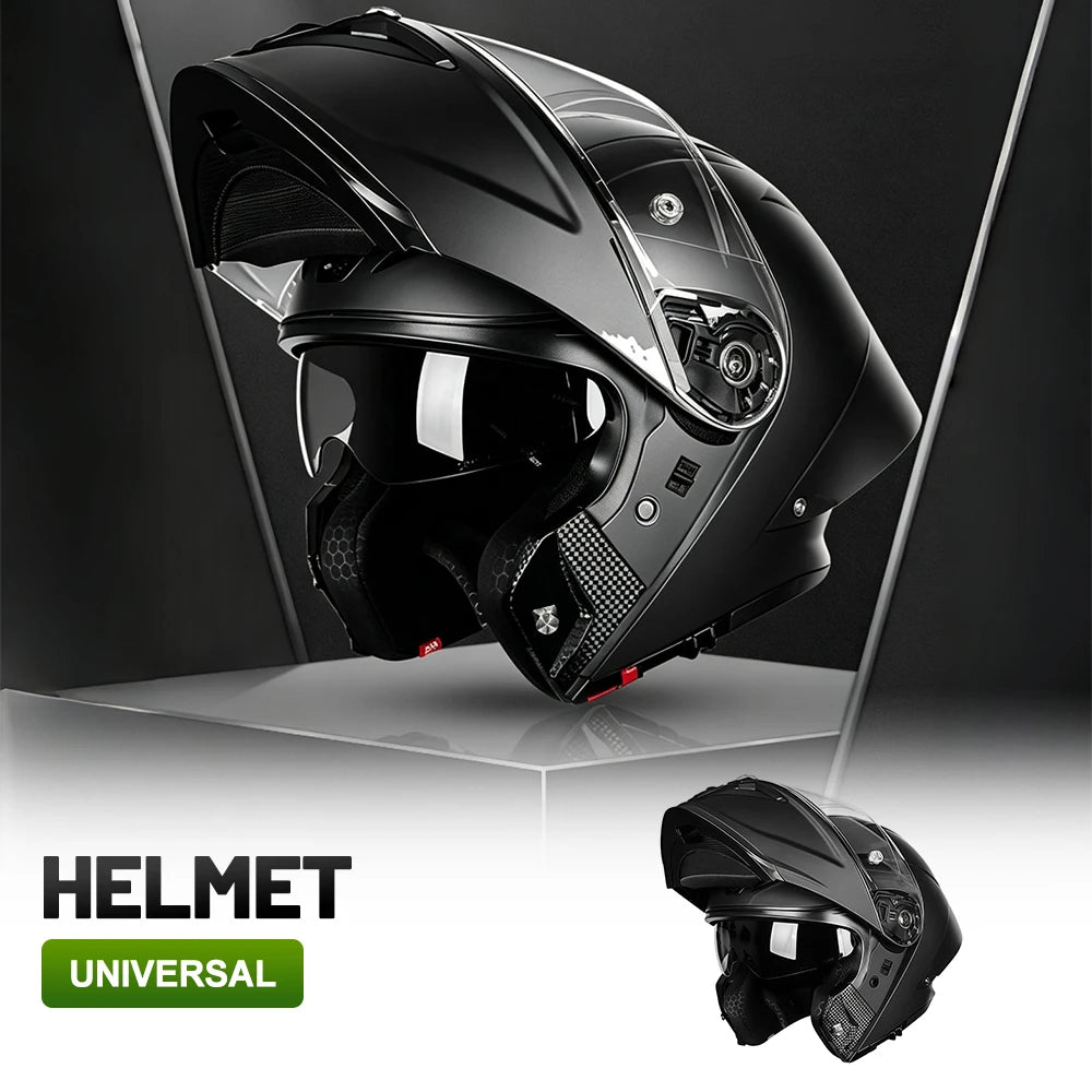 Motorcycle Full Face Helmet DOT Motocross Racing Four Seasons Anti-Fog Safety Casco for Men Women Adult Street Bike Riding
