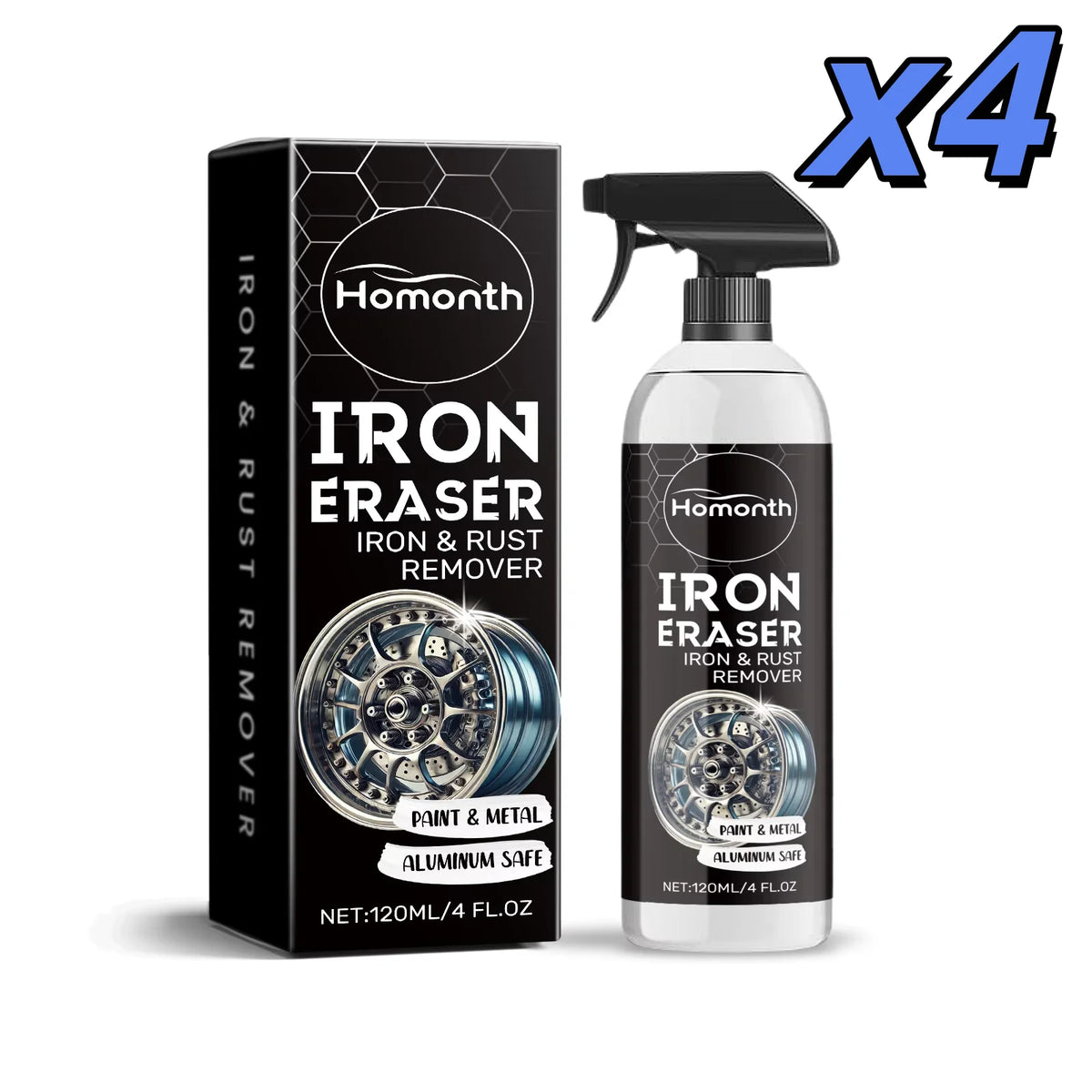 Car Rust Remover Spray Fast Acting Clean Alloy Rim Tire Stains Remove Rust Dirt Restore Original Shine Car Detail Polish Cleaner